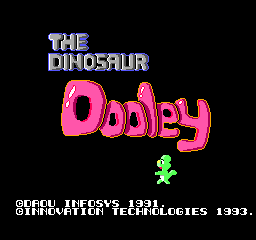 The Dinosaur Dooley (Unreleased) Title Screen